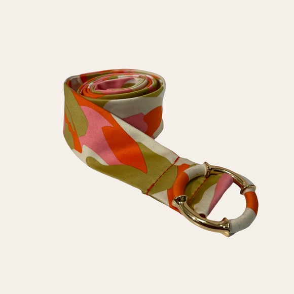 J Crew Abstract Pattern Design Belt S/M - Picture 2 of 3